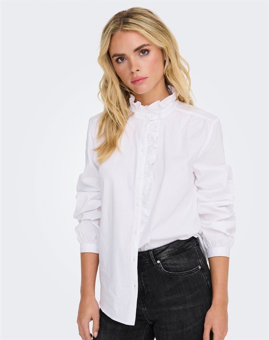 JDYMio Frill Skjorte - White 